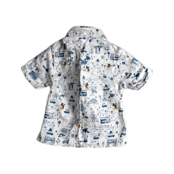 A White Short Sleeve Shirts from Disney X Elly in size 6-12M for boy. (Back View)