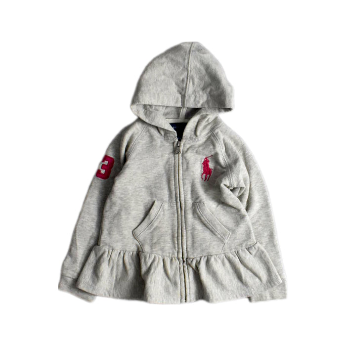 A Grey Puffer/Quilted Coats & Outerwear from Ralph Lauren in size 12-18M for girl. (Front View)