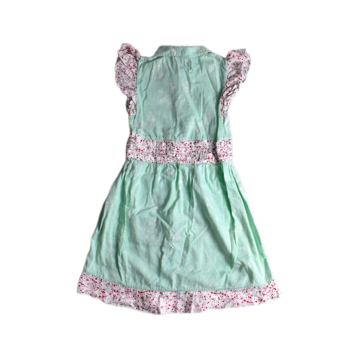 A Green Short Sleeve Dresses from Roses & Rhinos in size 3T for girl. (Back View)