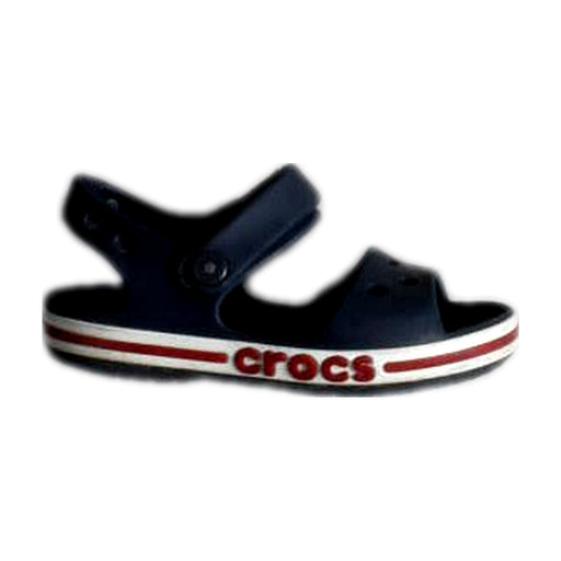 A Blue Sandals from Crocs in size 3T for neutral. (Front View)