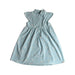 A Blue Short Sleeve Dresses from Le Petit Society in size 6T for girl. (Front View)