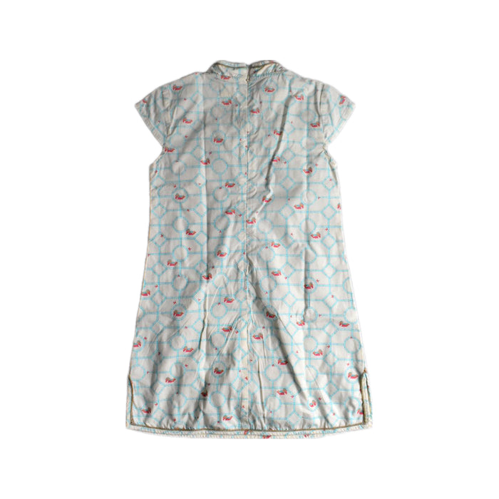 A Blue Short Sleeve Dresses from Elly in size 5T for girl. (Back View)