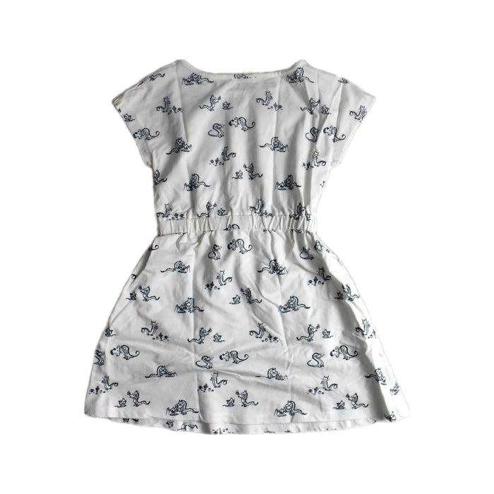 A White Short Sleeve Dresses from Elly in size 6T for girl. (Back View)