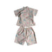 A Beige Shorts Sets from Le Petit Society in size 2T for girl. (Back View)