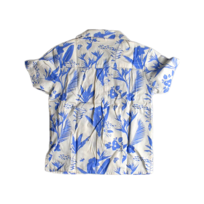 A Blue Short Sleeve Shirts from Elly in size 3T for boy. (Back View)