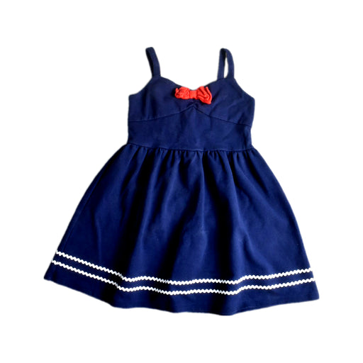 A Navy Sleeveless Dresses from Janie & Jack in size 7Y for girl. (Front View)