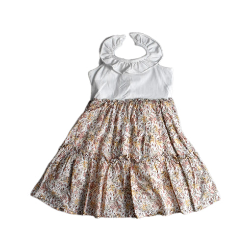 A White Sleeveless Dresses from Janie & Jack in size 7Y for girl. (Front View)
