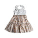 A White Sleeveless Dresses from Janie & Jack in size 7Y for girl. (Front View)