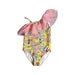 A Pink Swimsuits from Janie & Jack in size 6T for girl. (Front View)