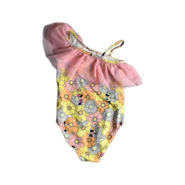 A Pink Swimsuits from Janie & Jack in size 6T for girl. (Back View)