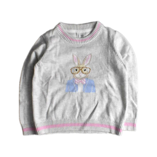 A Grey Knit Sweaters from Janie & Jack in size 3T for girl. (Front View)