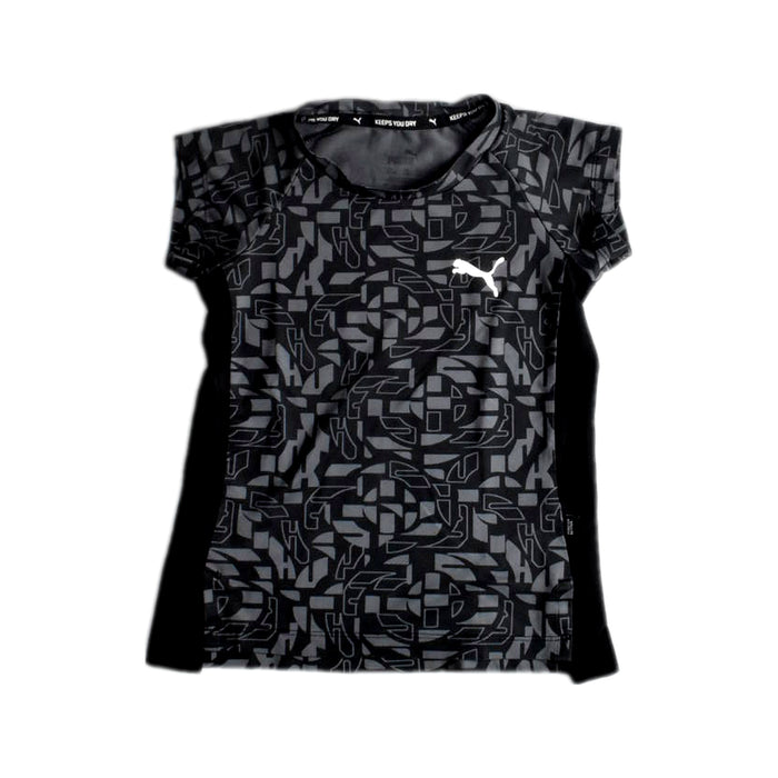 A Black Active Tops from Puma in size 4T for girl. (Front View)