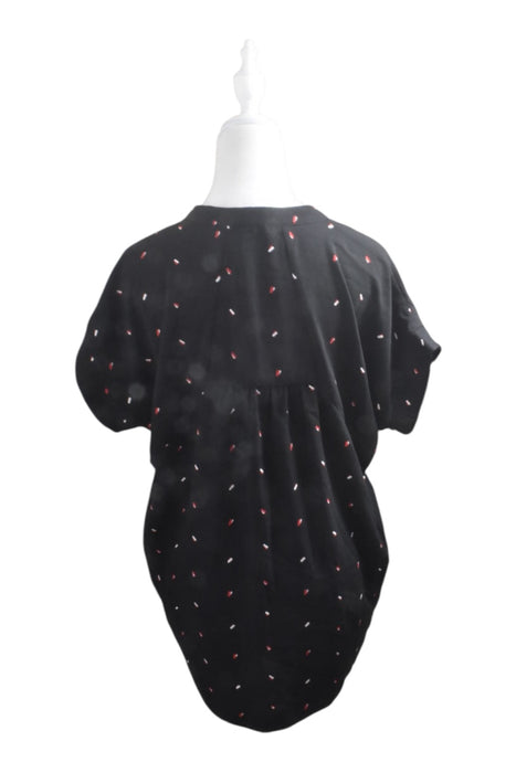 A Black Short Sleeve Tops from Loyal Hana in size Maternity-M for maternity. (Back View)