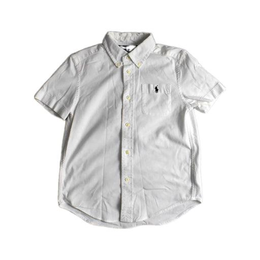 A White Short Sleeve Shirts from Ralph Lauren in size 6T for boy. (Front View)