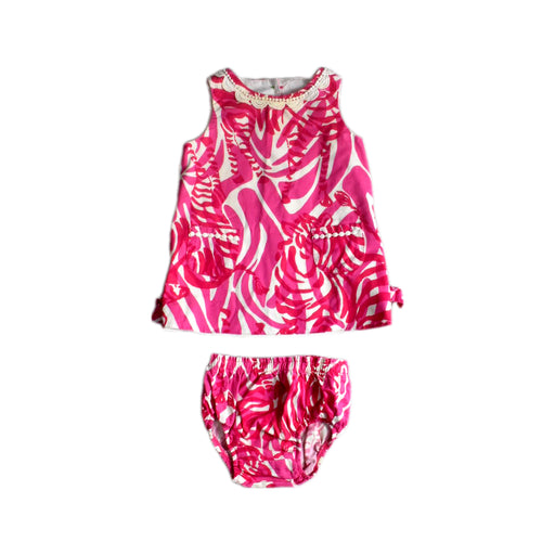 A Pink Dress Sets from Lilly Pulitzer in size 12-18M for girl. (Front View)