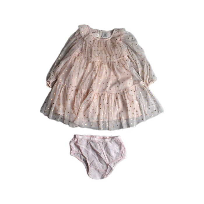 A Pink Dress Sets from Nordstrom in size 12-18M for girl. (Front View)