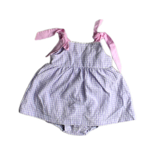 A Pink Sleeveless Bodysuits from Classic Whimsy in size 6-12M for girl. (Front View)