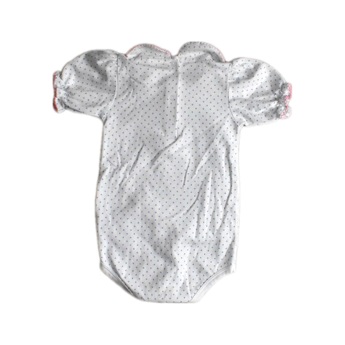 A White Short Sleeve Bodysuits from The Beaufort Bonnet Company in size 18-24M for girl. (Back View)