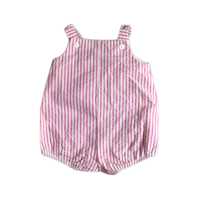 A Pink Sleeveless Rompers from Florence Eiseman in size 12-18M for girl. (Back View)