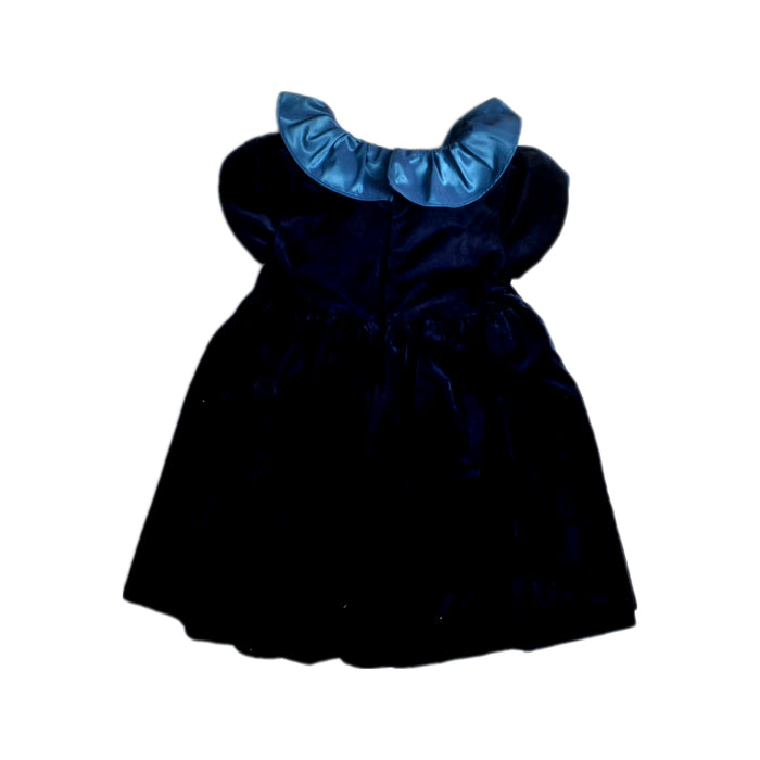 A Navy Sleeveless Dresses from Jacadi in size 2T for girl. (Back View)