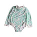 A Green Long Sleeve Bodysuits from The Beaufort Bonnet Company in size 2T for girl. (Front View)