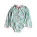 A Green Long Sleeve Bodysuits from The Beaufort Bonnet Company in size 2T for girl. (Back View)