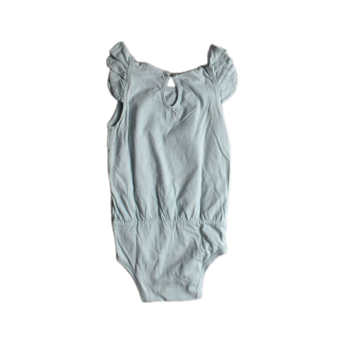 A Blue Short Sleeve Bodysuits from Minimalisma in size 6-12M for girl. (Back View)