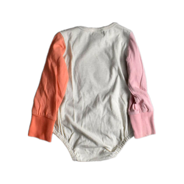 A White Long Sleeve Bodysuits from Jack & Milly in size 6-12M for girl. (Back View)