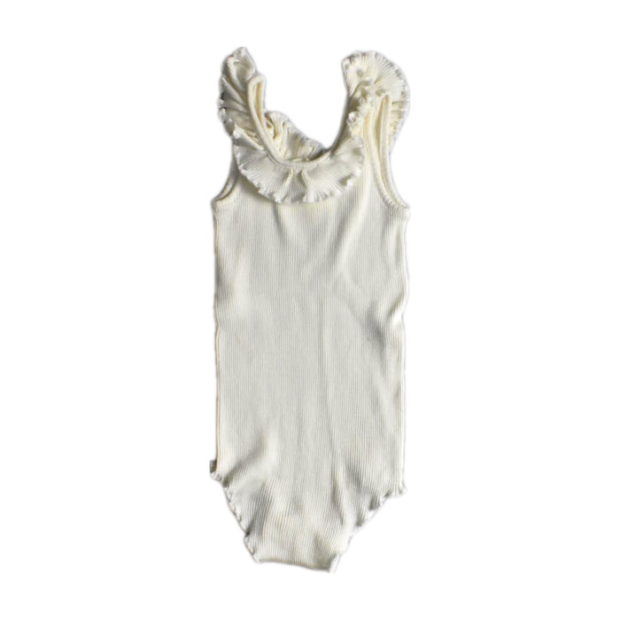 A Ivory Sleeveless Bodysuits from Minimalisma in size 12-18M for girl. (Back View)