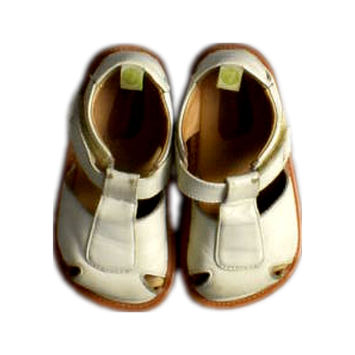 A White Sandals from Tip Toey Joey in size 18-24M for girl. (Back View)