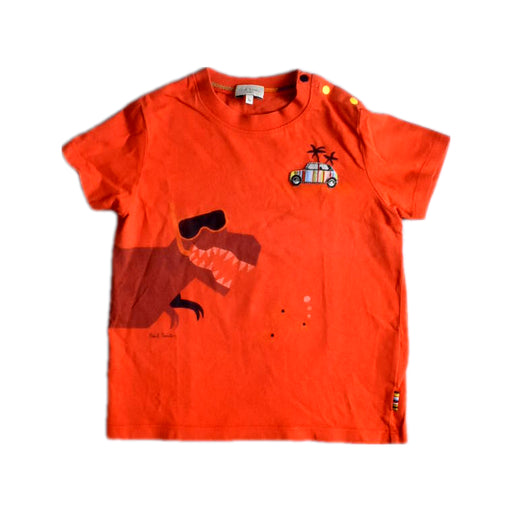 A Orange Short Sleeve T Shirts from Paul Smith in size 3T for boy. (Front View)