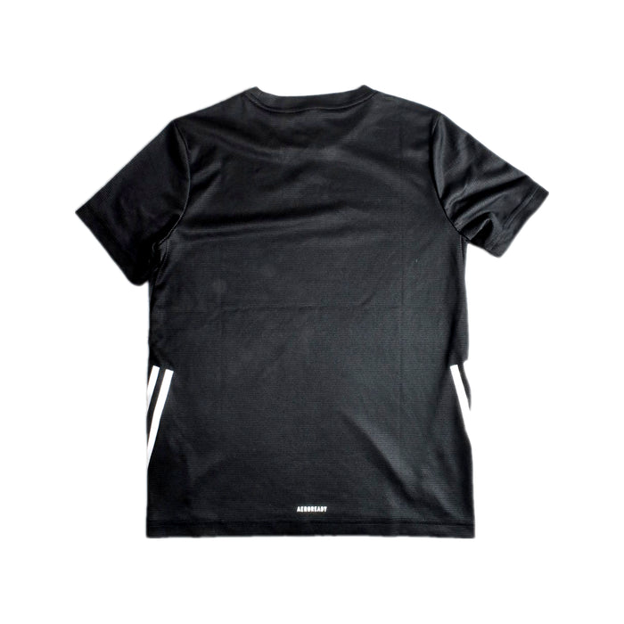 A Black Short Sleeve T Shirts from Adidas in size 11Y for neutral. (Back View)