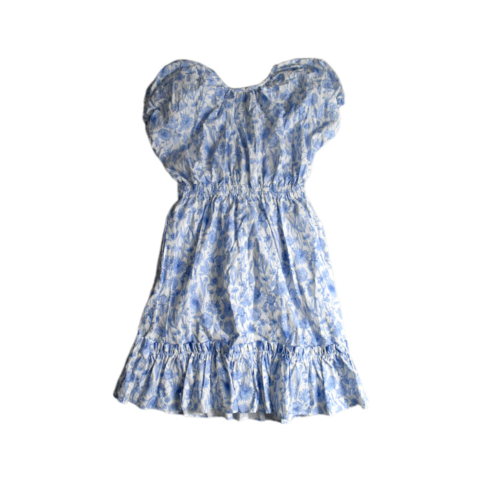 A Blue Short Sleeve Dresses from Bochechas in size 14Y for girl. (Back View)