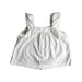 A White Sleeveless Tops from Château de Sable in size 6T for girl. (Front View)