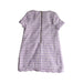 A Purple Short Sleeve Dresses from Seed in size 4T for girl. (Back View)