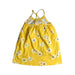 A Yellow Sleeveless Dresses from Hanna Andersson in size 4T for girl. (Back View)