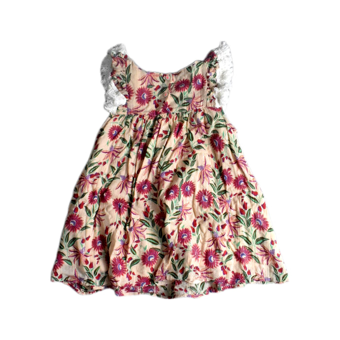 A Multicolour Sleeveless Dresses from Louise Misha in size 4T for girl. (Back View)