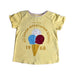 A Yellow Short Sleeve T Shirts from Fat Face in size 6T for girl. (Front View)