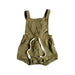A Green Overall Shorts from Jamie Kay in size 2T for boy. (Front View)
