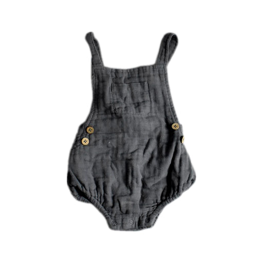 A Grey Overall Shorts from Jamie Kay in size 2T for boy. (Front View)