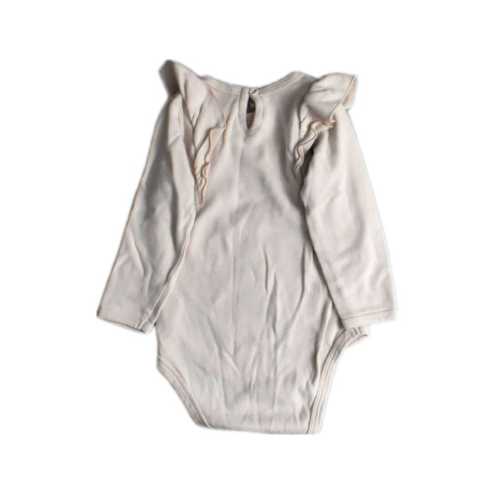A Ivory Long Sleeve Bodysuits from Jamie Kay in size 6-12M for girl. (Back View)