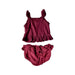 A Burgundy Shorts Sets from Jamie Kay in size 2T for girl. (Back View)