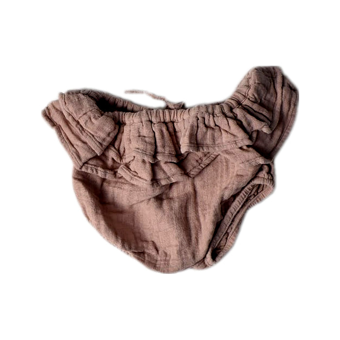 A Peach Bloomers from Jamie Kay in size 2T for girl. (Back View)