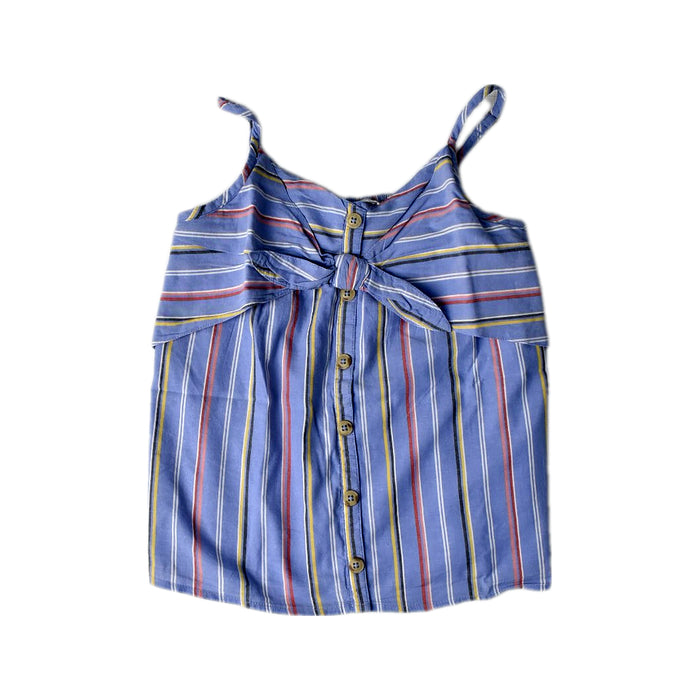 A Blue Sleeveless Tops from Abercrombie  in size 11Y for girl. (Front View)