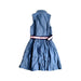 A Blue Sleeveless Dresses from Polo Ralph Lauren in size 8Y for girl. (Back View)