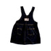 A Navy Overall Dresses from Petit Bateau in size 6-12M for girl. (Back View)