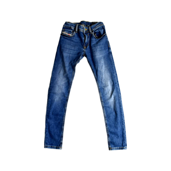 A Blue Jeans from Diesel in size 10Y for boy. (Front View)