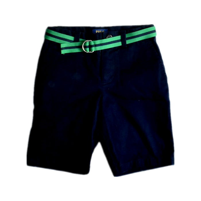 A Navy Shorts from Polo Ralph Lauren in size 6T for boy. (Front View)