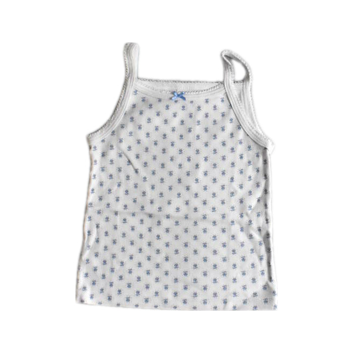 A White Sleeveless Tops from Petit Bateau in size 2T for girl. (Front View)