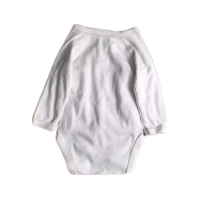 A White Long Sleeve Bodysuits from Petit Bateau in size 0-3M for girl. (Back View)